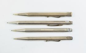 Antique Collection of Silver Propelling Pencils ( 3 ) In Total.
