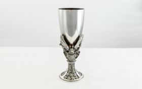 A Stunning Silver Goblet by Hector Miller Commissioned by St.