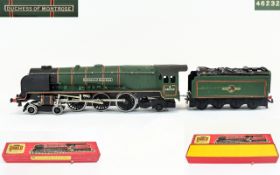 Hornby Dublo - OO Gauge EDL 12 3 Rail Electric Precision Built Locomotive and Tender ' Duchess of