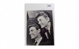 Everly Brothers 2 Autographs on black and white picture, 1960's.