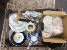 Misc Box Of Pottery, Cabinet Plates,