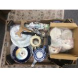 Misc Box Of Pottery, Cabinet Plates,