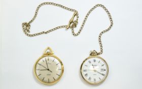 Swiss Made Art Deco Craftsman - Incabloc Gold Plated Wind Up Slim Open Faced Pocket Watch.