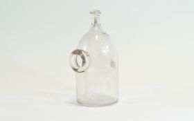 Mid 19th century Glass Vessel Glass bottle believed to be an infants feeding device circa 1870's