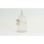 Mid 19th century Glass Vessel Glass bottle believed to be an infants feeding device circa 1870's