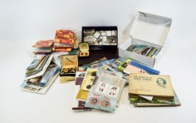 Mixed Lot Of Ephemera Comprising A Quantity Of Stamps And Cigarette Cards To Include Stock Albums,
