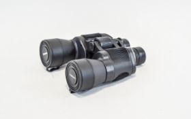 Tobishika Binoculars Black field binoculars with detachable rubber lens caps housed in black