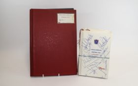 Anglo American Sporting Club Manchester Signed Menus in honour of sporting celebrities.