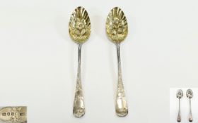 George III Fine Pair of Silver Berry Spo