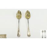 George III Fine Pair of Silver Berry Spo