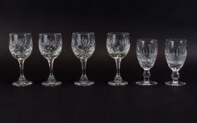 Waterford - Signed Cut Crystal Set of Fo