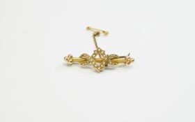 Victorian - Attractive 9ct Gold Brooch S