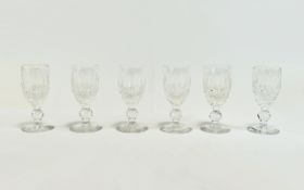 Waterford - Signed Cut Crystal Set of Si