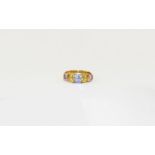 Ladies 18ct Rose Gold Set Five Stone Mul