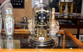 Carriage Clock In Glass Dome Brass clock