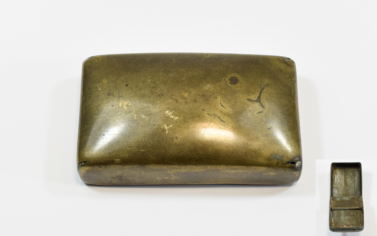 Antique Brass Snuff - Tobacco Box