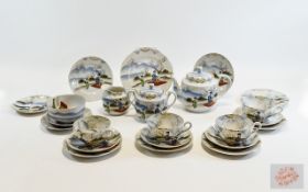 Mid 20thC Japanese Eggshell Teaset, Of T