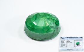 Natural Green Faceted Emerald Oval Mixed