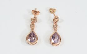 Rose de France Amethyst and White Topaz