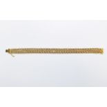 A Very Nice Quality Ladies 18ct Yellow Gold 3 Strand Bracelet, weave design. Marked 750.