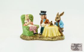 Beswick Ware Ltd and Numbered Edition Group Figure ' The Mad Hatters ' Tea Party. LC1. No 1875 of