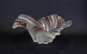 Murano - Large and Impressive Art Glass Centrepiece Bowl. From The 1970's. 12.5 Inches Diameter &