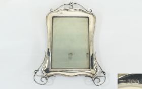 Mappin and Webb Art Nouveau Silver Photo Frame. Hallmark Sheffield 1899. Velvet Back and Strut.