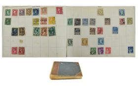 Very Old 'Improved' Stamp Album. Many stamps of high quality remain.