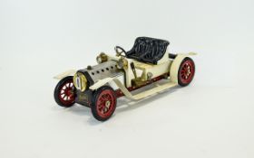 Mamod Steam Powered Vintage Car Finished in cream enamel paint.