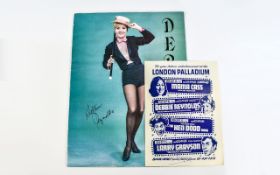 Debbie Reynolds Autographs on programme and hand bill poster.