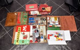 Vintage Meccano Large collection of vintage Meccano in play worn condition,