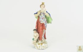 Samson - Hand Painted Porcelain Figurine In The Style of Chelsea Derby ' Diana and Cupid ' The