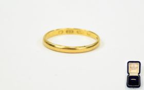 22ct Gold Wedding Band, fully hallmarked 1.5 grams.