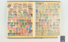 Eight Page Stamp Stock Book with huge quantities of European stamps including GB. Some very old.