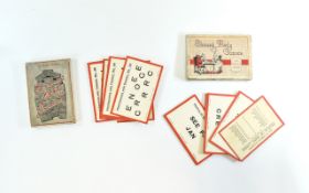 Boxed Party Games Vintage parlour game cards circa 1930's.