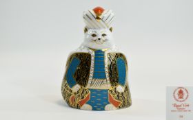 Royal Crown Derby Paperweight ' Royal Cats ' Persian. No Stopper. Date 1989.
