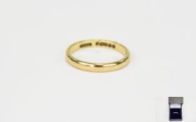 9ct Gold Wedding Band, fully hallmarked 1.9 grams.