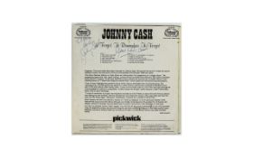 Johnnie Cash and June Carter Cash Autograph Reverse LP Sleeve ex