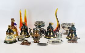 Collection Of Pewter, Glass and Metal Ware Approx twelve items in total to include,