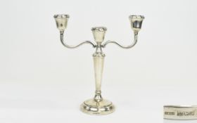 A Contemporary Silver Three Branch Candelabra, nicely crafted by Davies Brothers,