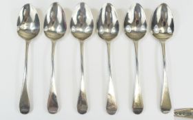 George III Set of Six Silver Teaspoons. Wonderful Hallmarks.