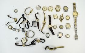 Mixed Lot Of Wristwatches Makes To Include Hanover, Ingersoll, Timex, Crescent,