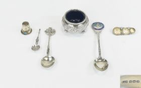 A Collection of Antique Silver Items ( 5 ) In Total.