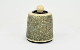 Dorset Light Industries Flintless Table Lighter Shagreen & Ivory Plastic Case,