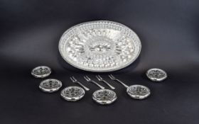 Silver Plated Hors D'Oeuvre Dish with l Separate Compartments.