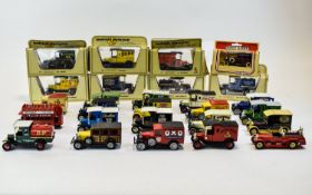 Collection of Matchbox Boxed Cars including Colmans Mustard 1922,, Liptons Tea 1927 Talbot,,
