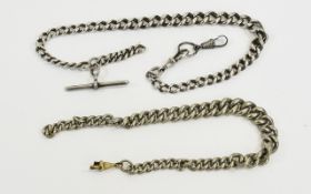 Antique Silver Albert Chains (2). 1.