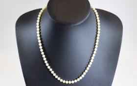 Cultured Pearl Necklace with 9ct Gold Clasp.