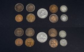 A Collection of Victorian and Early 20thC Coins (9) coins in total. Comprising 1.