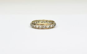 Ladies 9ct Gold and Diamond Set Full Eternity Ring set with over 26 diamonds est diamond weight 50